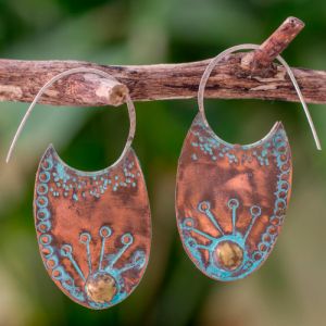 Fair Trade Copper Earrings from Guatemala